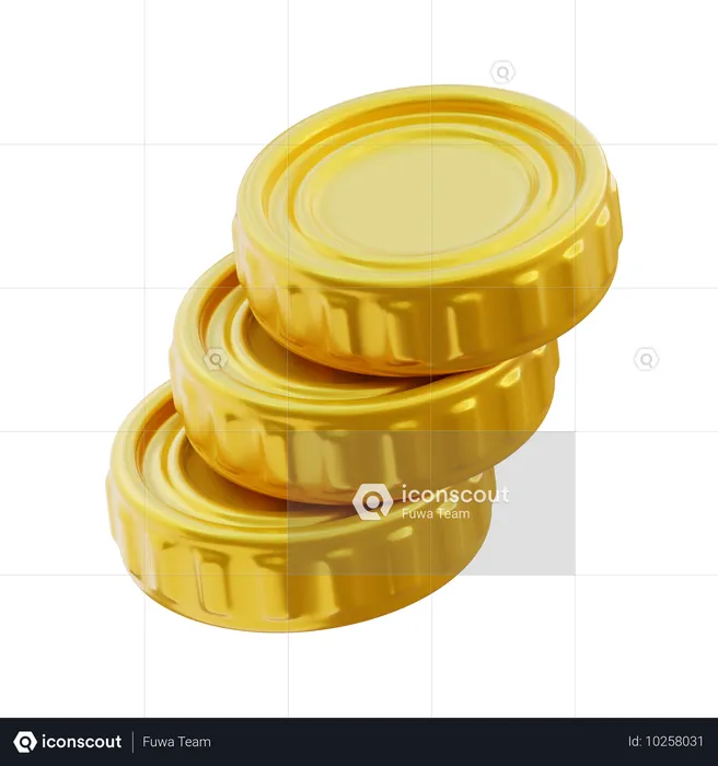 Monedas  3D Icon