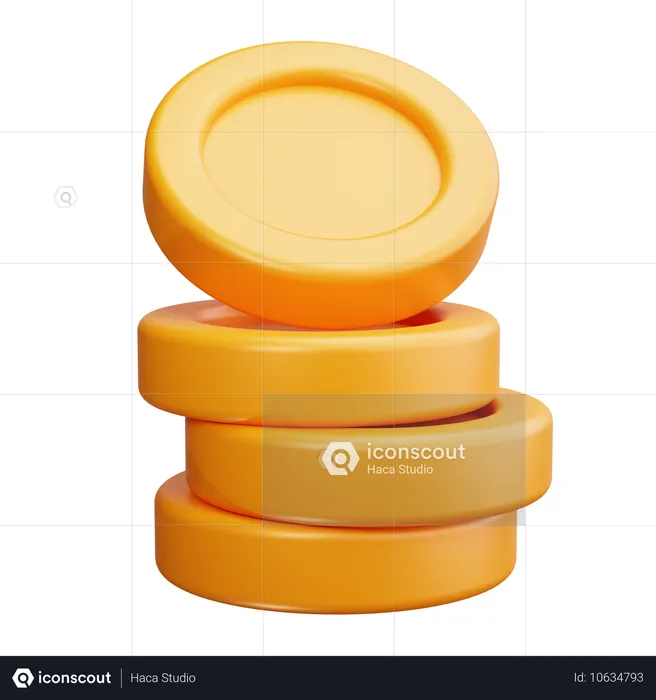 Monedas  3D Icon