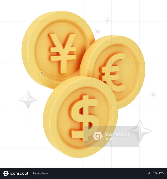 Monedas  3D Icon