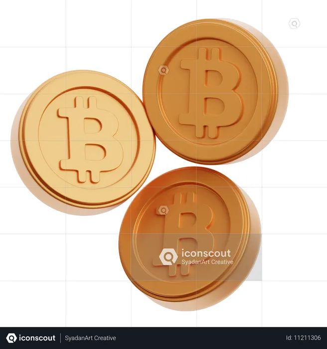 Monedas btc  3D Icon