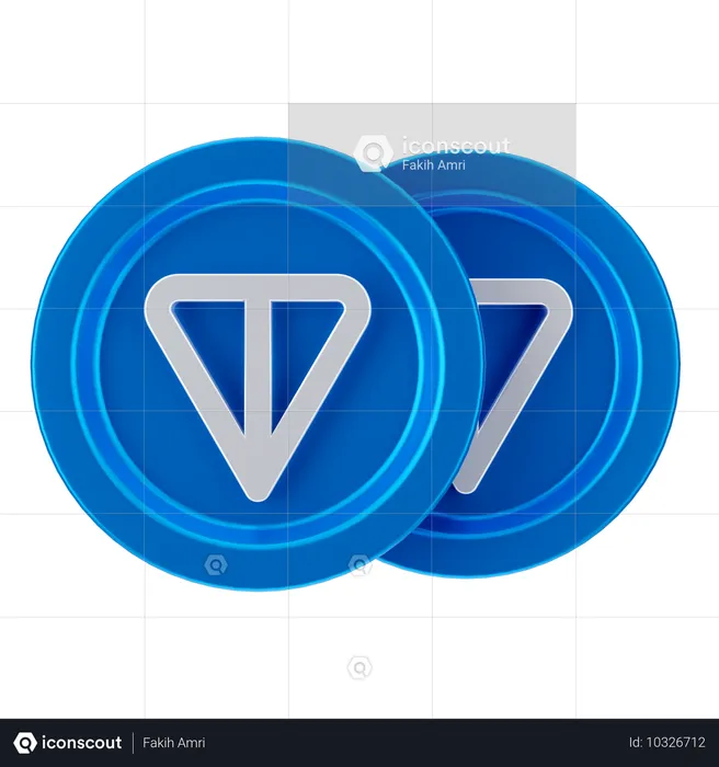 Monedas de tonelada  3D Icon