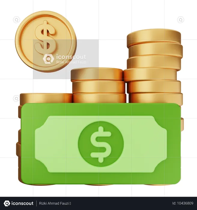 Monedas de dolar  3D Icon