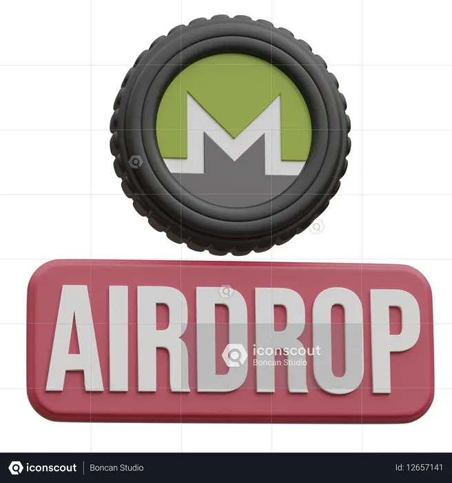 Monero Airdrop  3D Icon