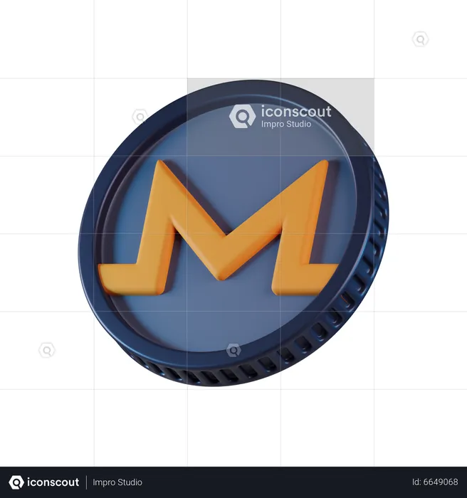 Monero Coin  3D Icon