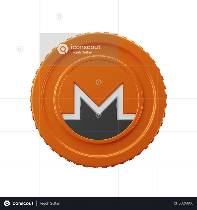 Monero Coin XMR  3D Icon