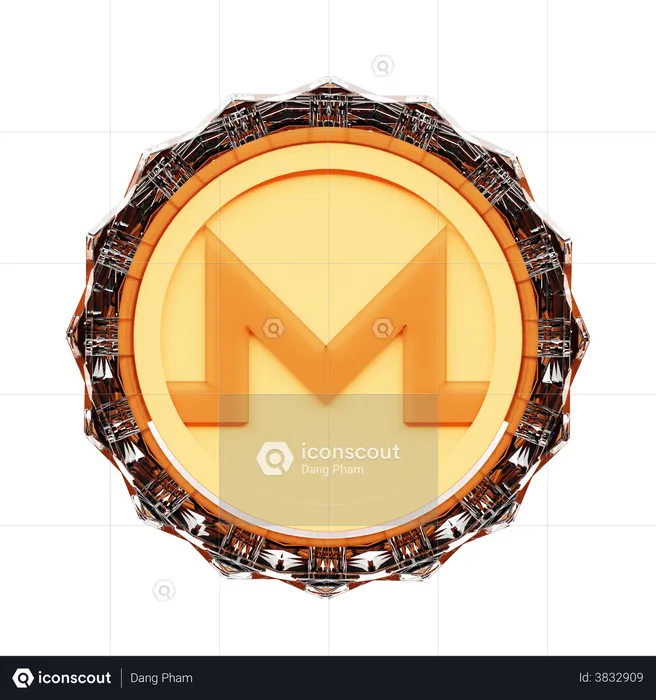 Monero Crypto  3D Illustration