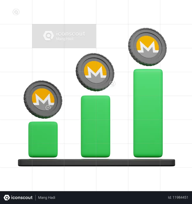 Monero Graph  3D Icon