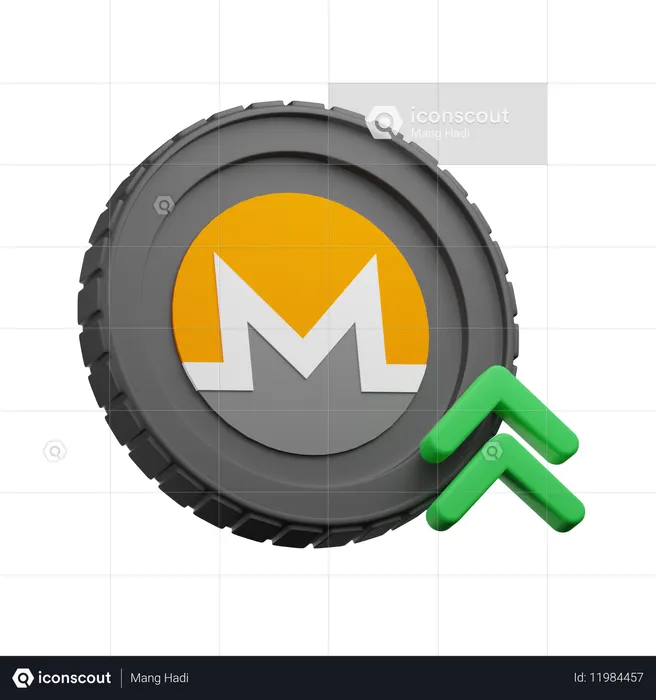 Monero Growth  3D Icon