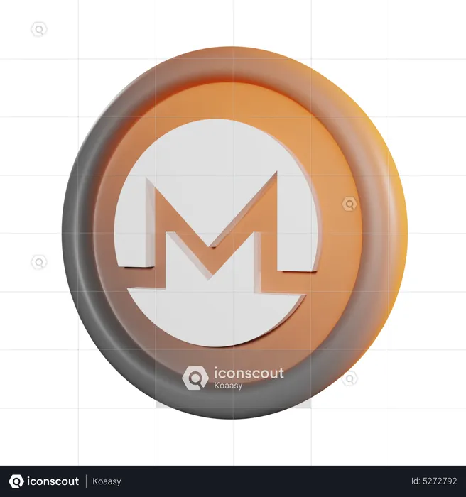 Moeda monero  3D Icon