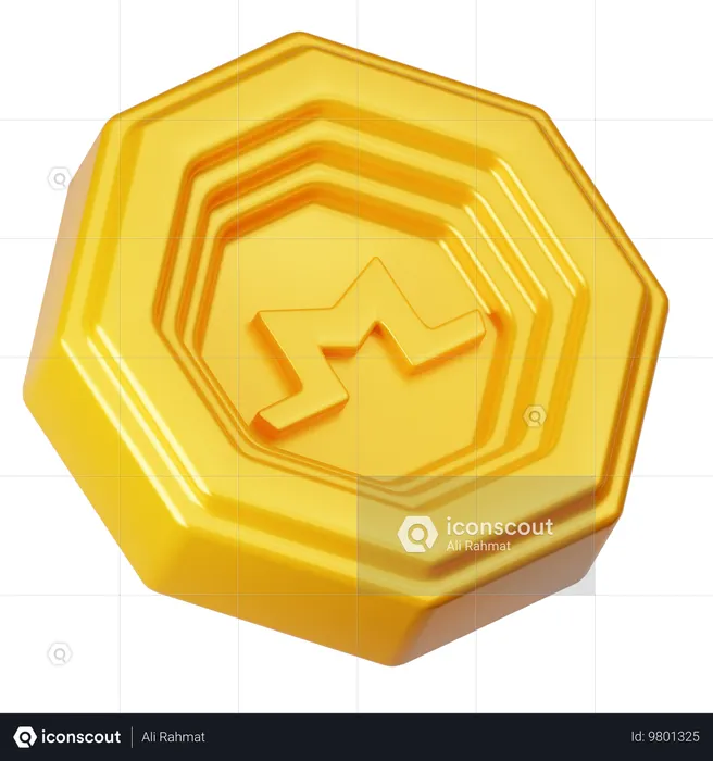 Moneda monero  3D Icon