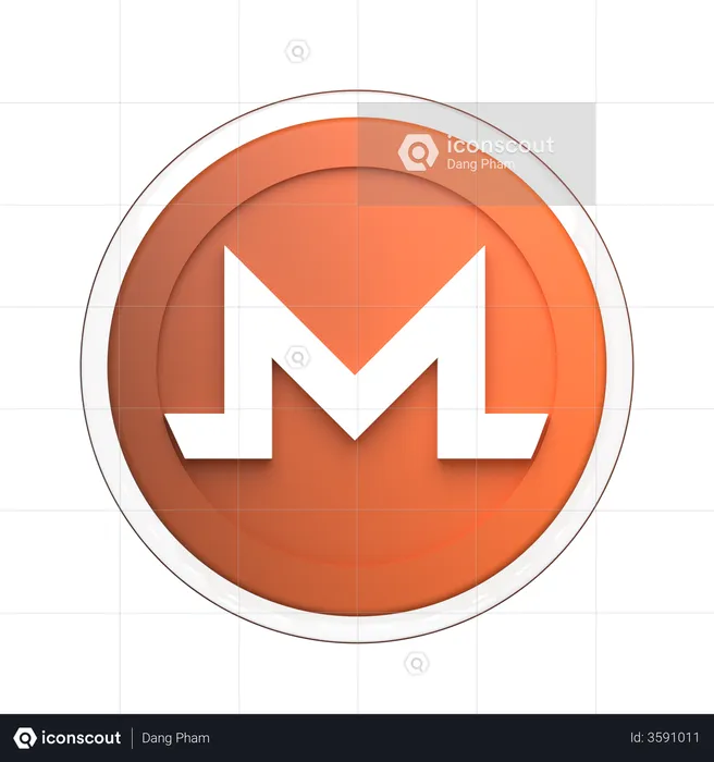 Monero Sign  3D Illustration