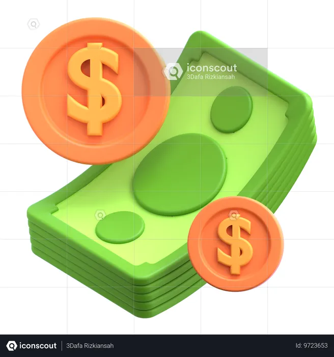 お金  3D Icon