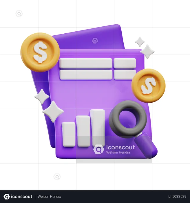 Money Analysis  3D Icon