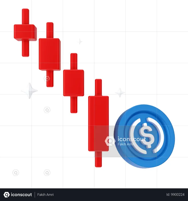 Money analysis  3D Icon