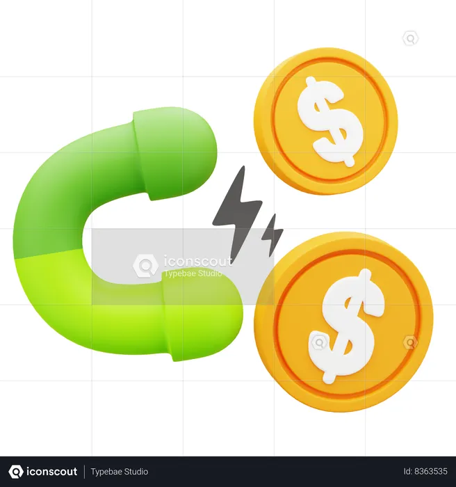 Money Attracting  3D Icon