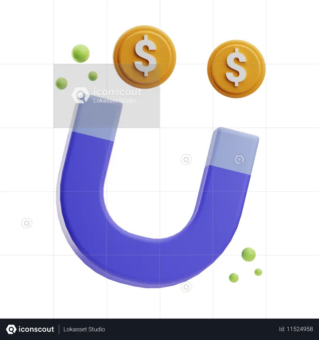 Money Attraction  3D Icon