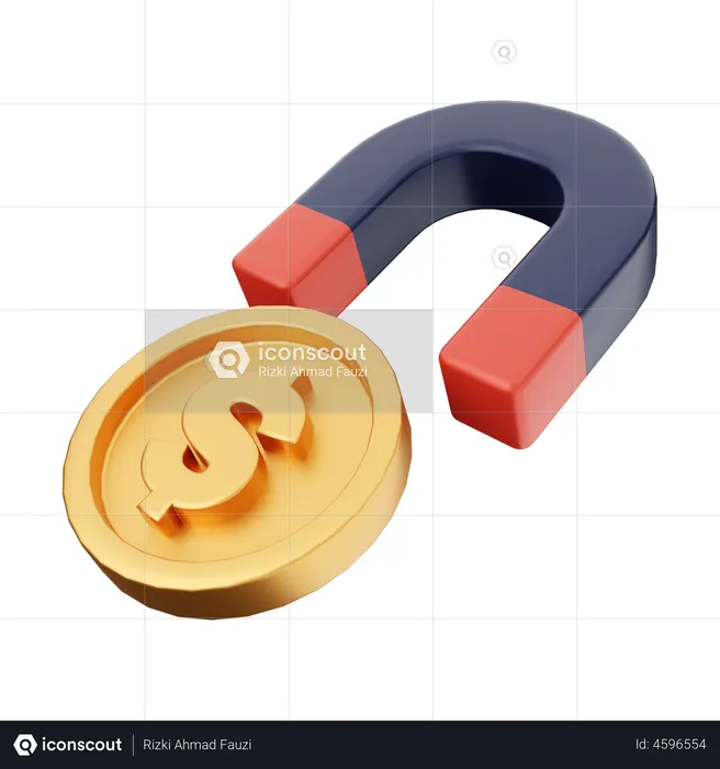Money Attraction  3D Illustration