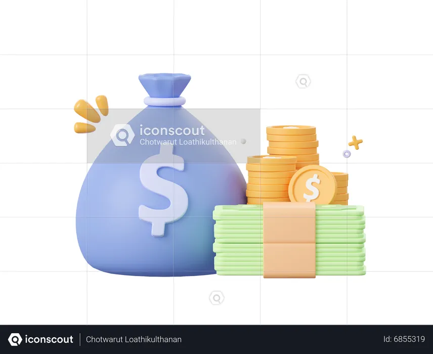 Money Bag  3D Icon