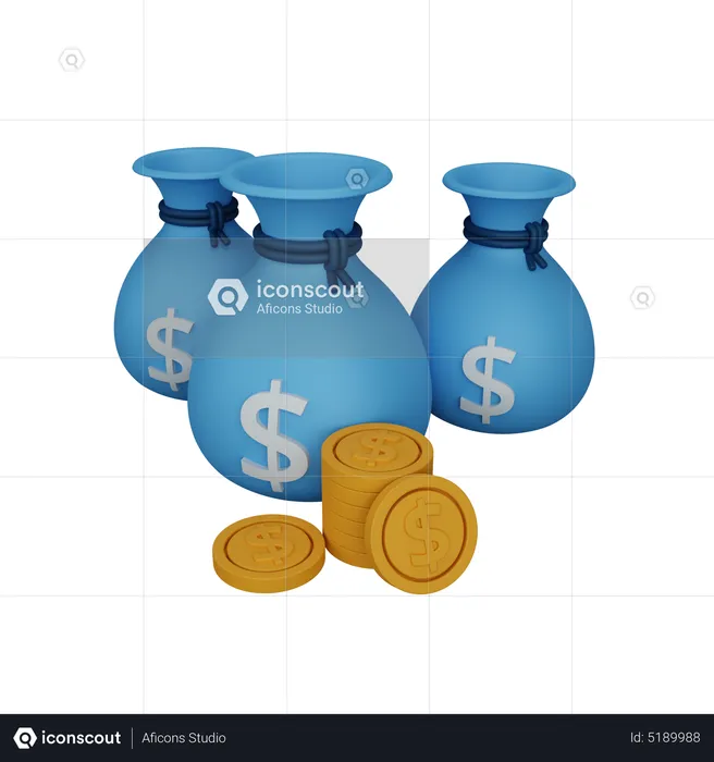 Money bag  3D Icon