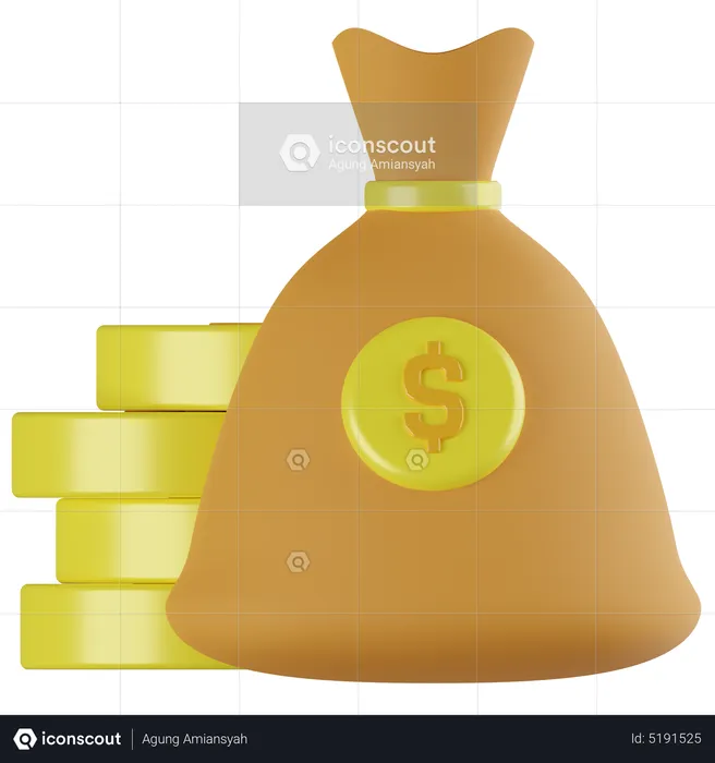 Money Bag  3D Icon