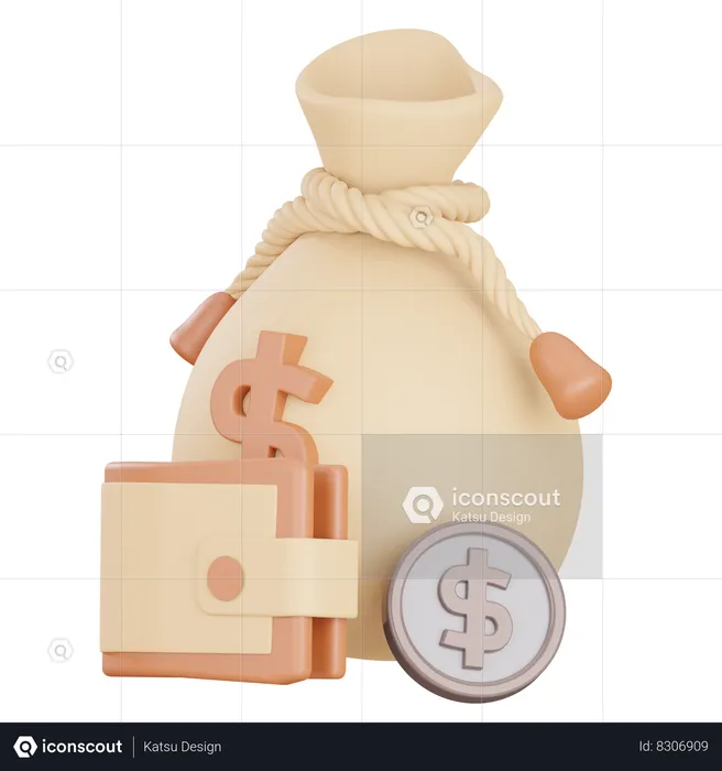 Money Bag  3D Icon