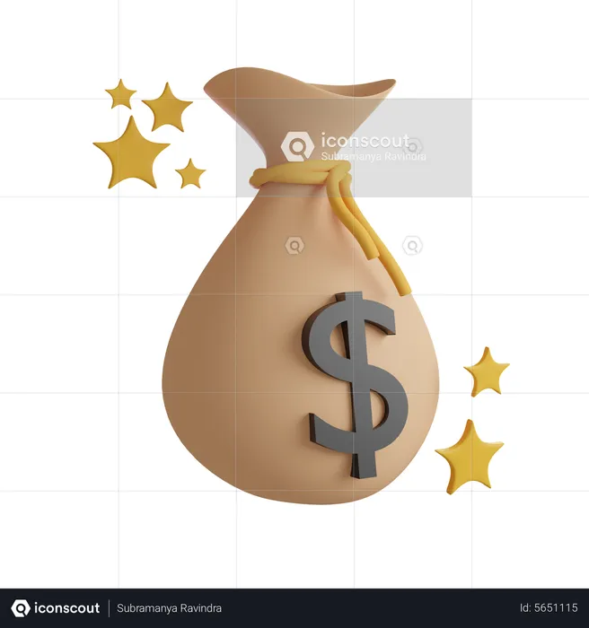 Money Bag  3D Icon