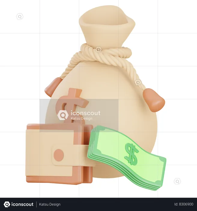 Money Bag  3D Icon