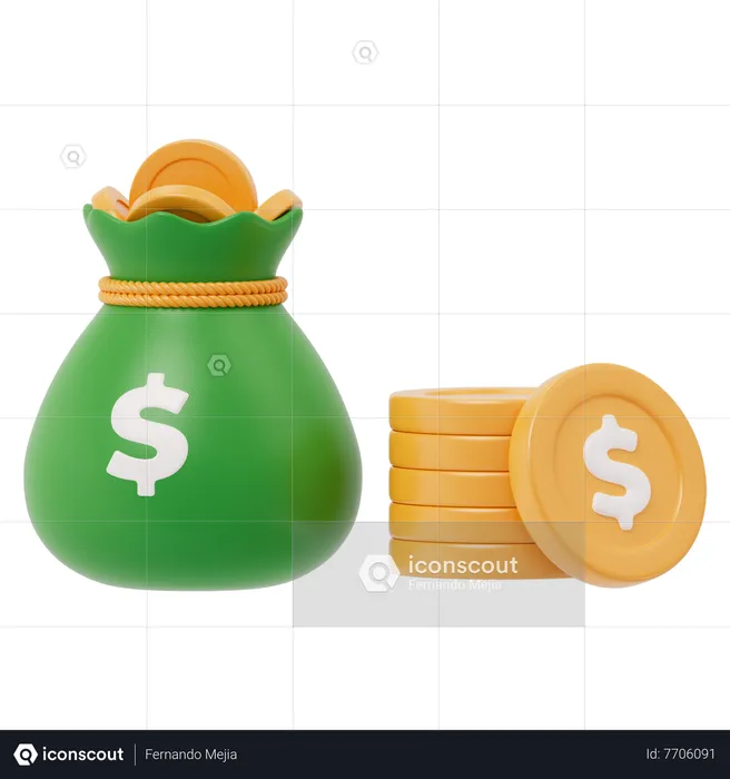 Money Bag  3D Icon