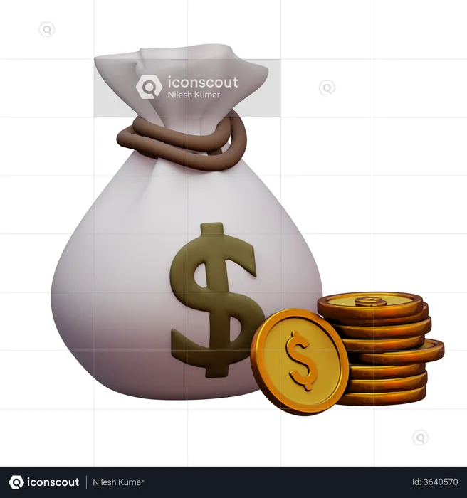 Money Bag  3D Illustration