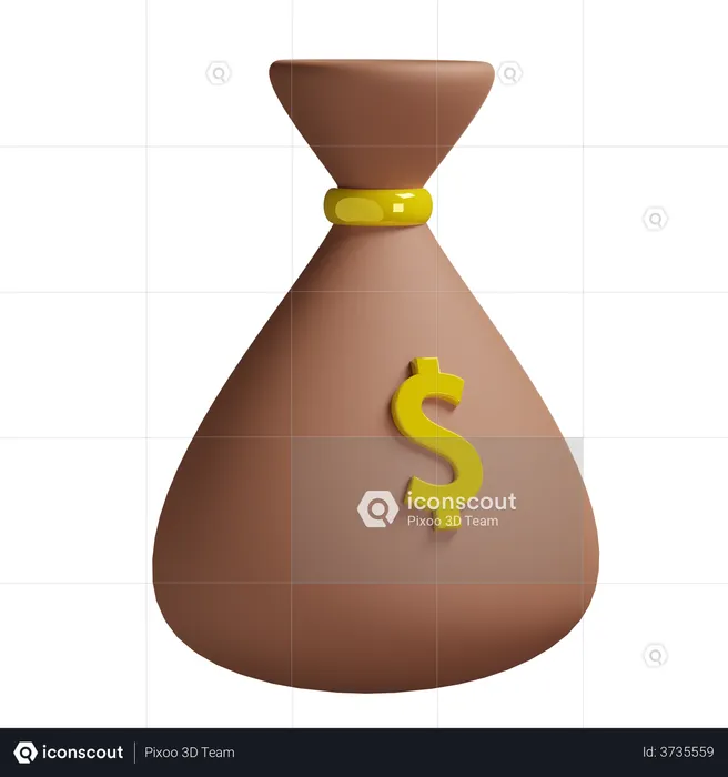 Money Bag  3D Illustration