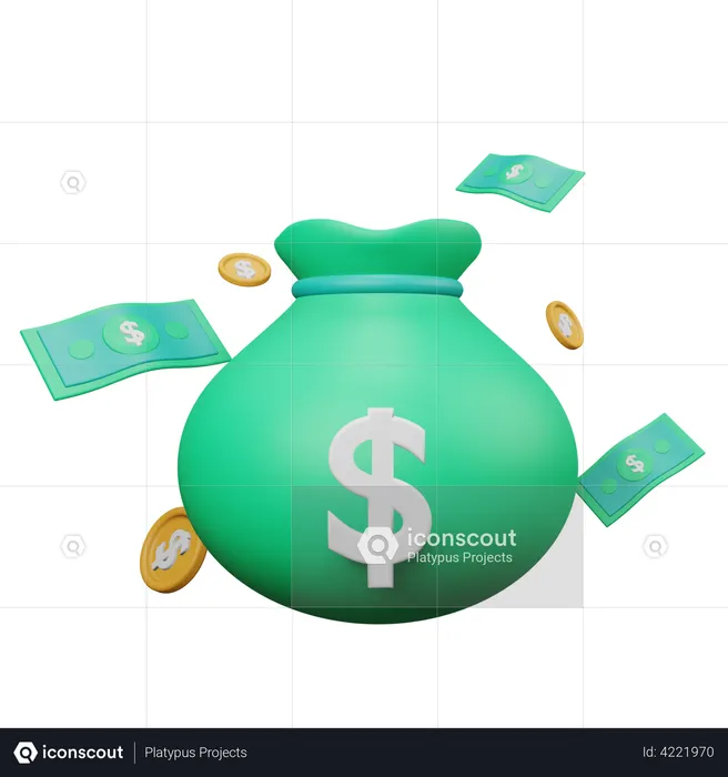 Money Bag  3D Illustration