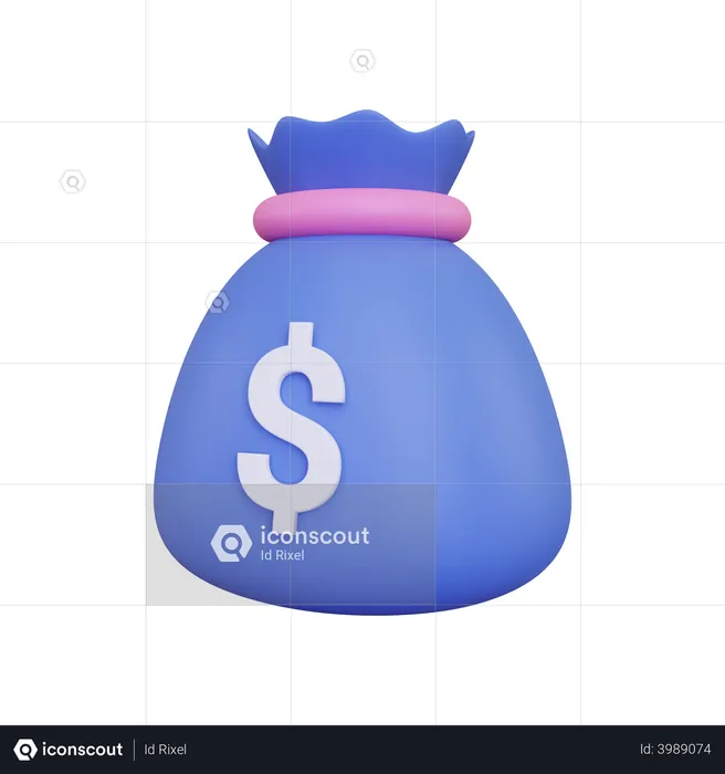 3d money bag grow up investment concept illustration 22419208 PNG