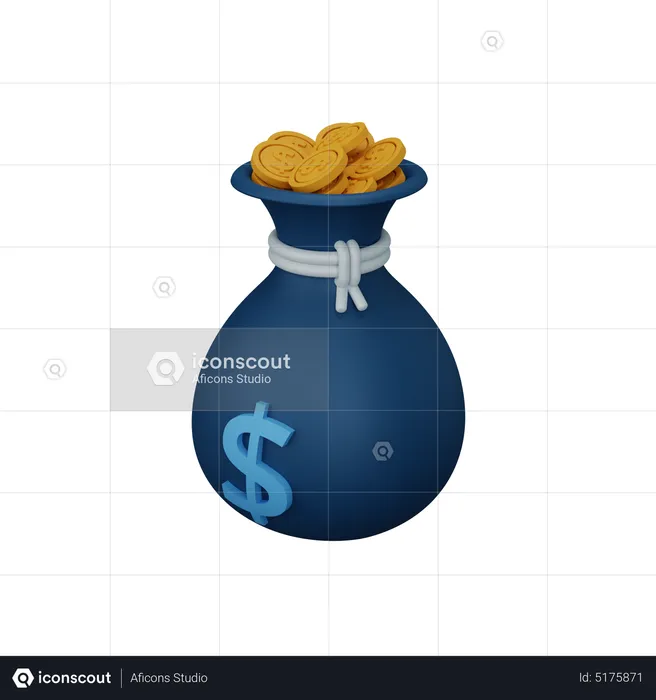 Money bag  3D Icon