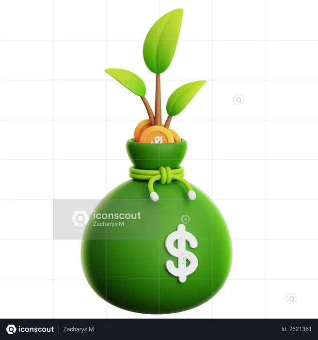 MONEY BAG INVESTMENT  3D Icon