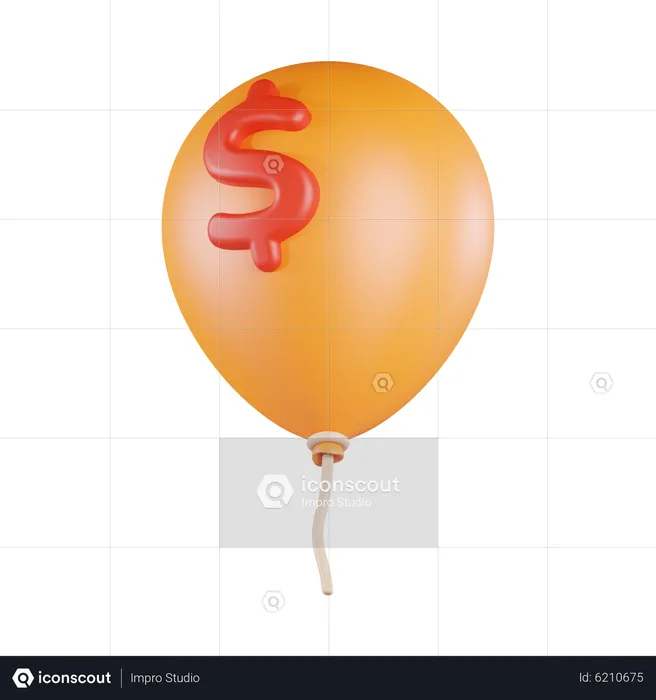 Money Ballon  3D Icon