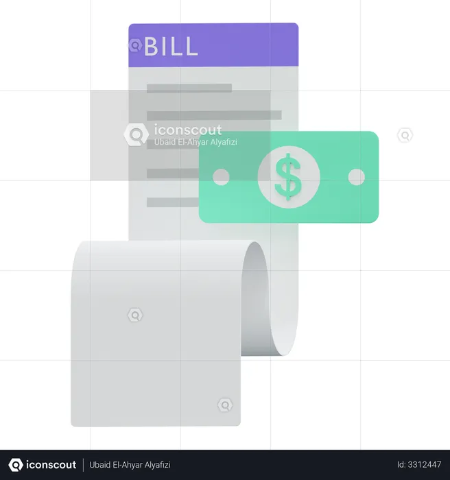 Money Bill  3D Illustration