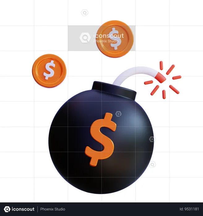 Money Bomb  3D Icon