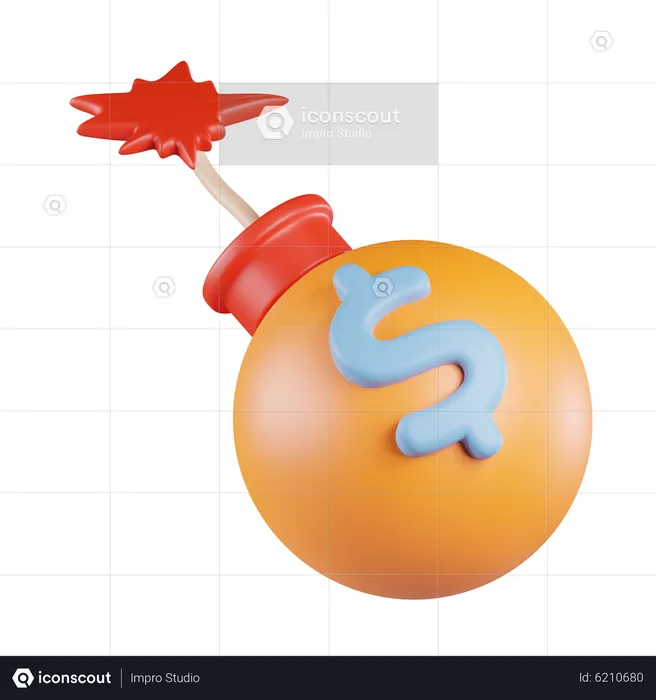 Money Bomb  3D Icon