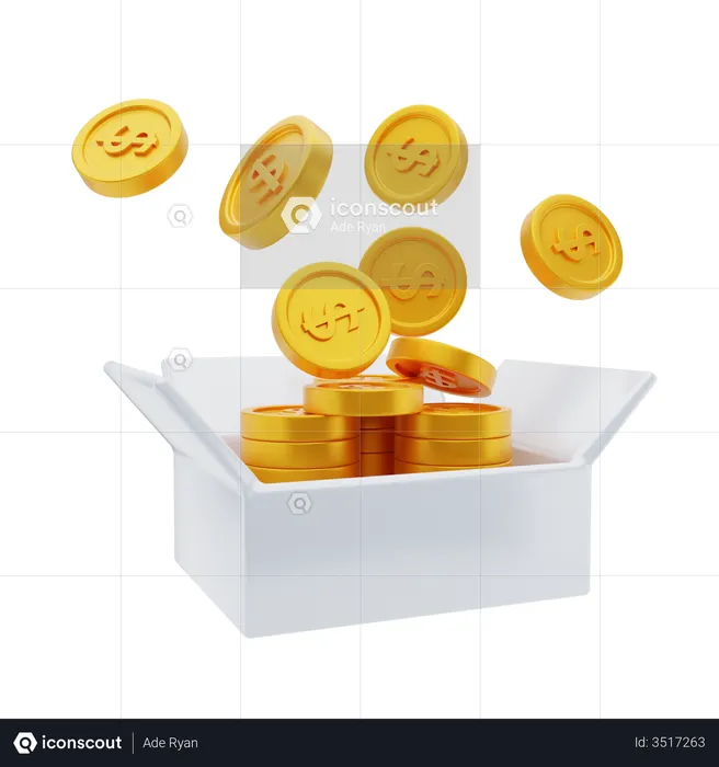 Money Box  3D Illustration