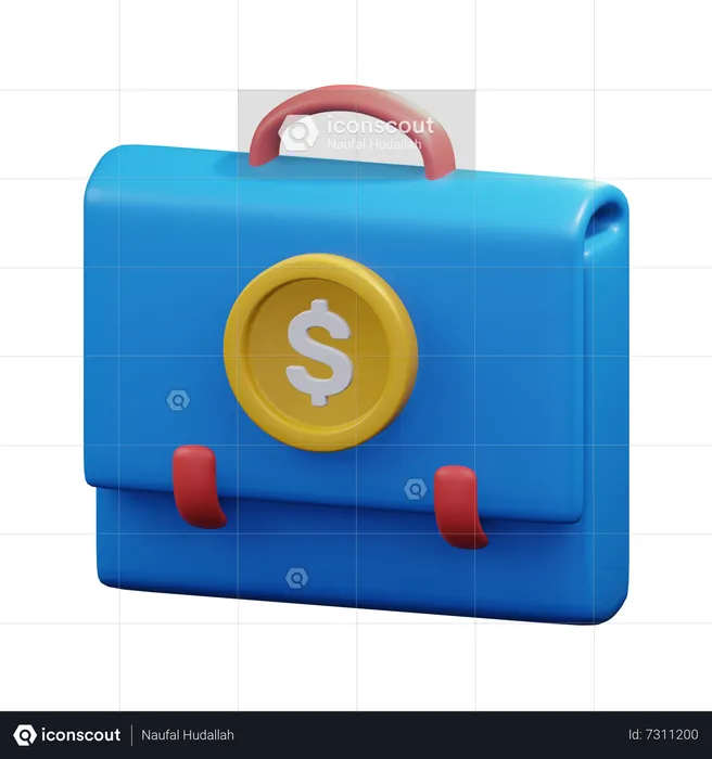 Money Briefcase  3D Icon