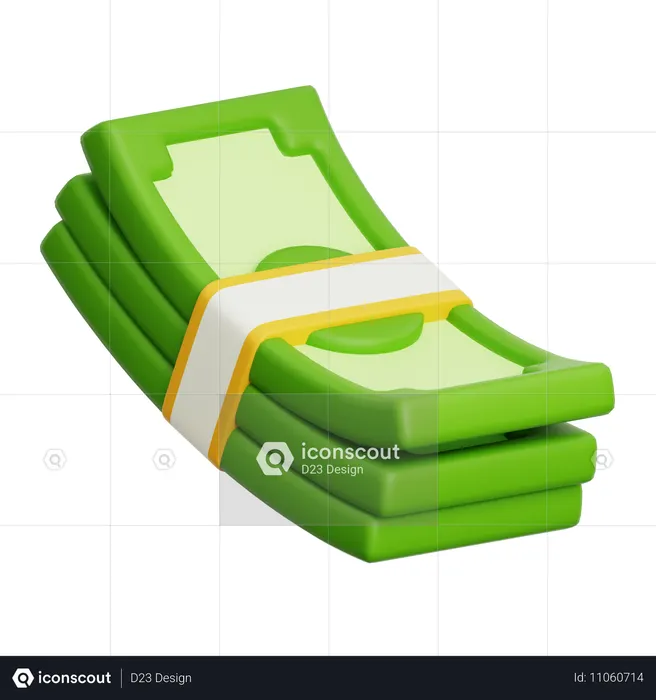 돈뭉치  3D Icon