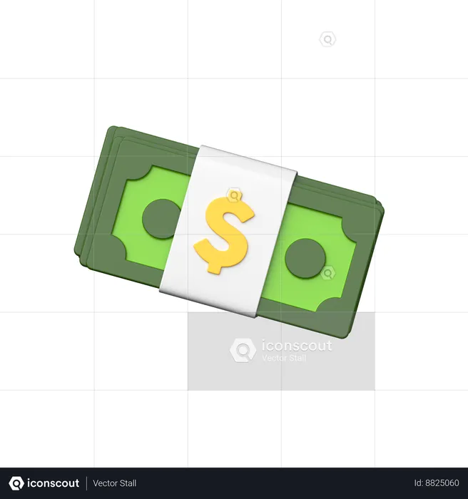 Money Bundle  3D Icon