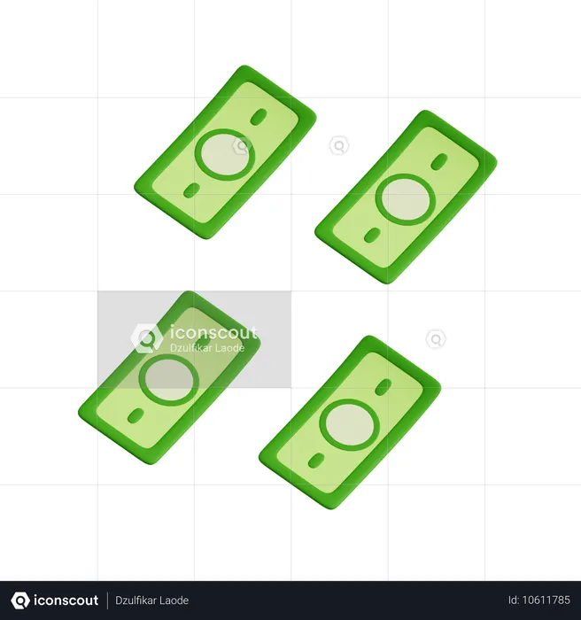 Money Bundling  3D Icon