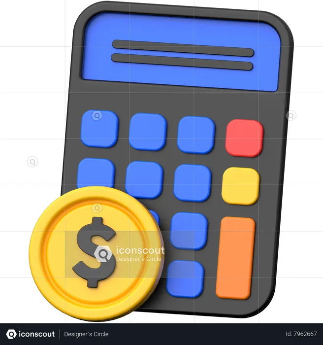 Money Calculation  3D Icon