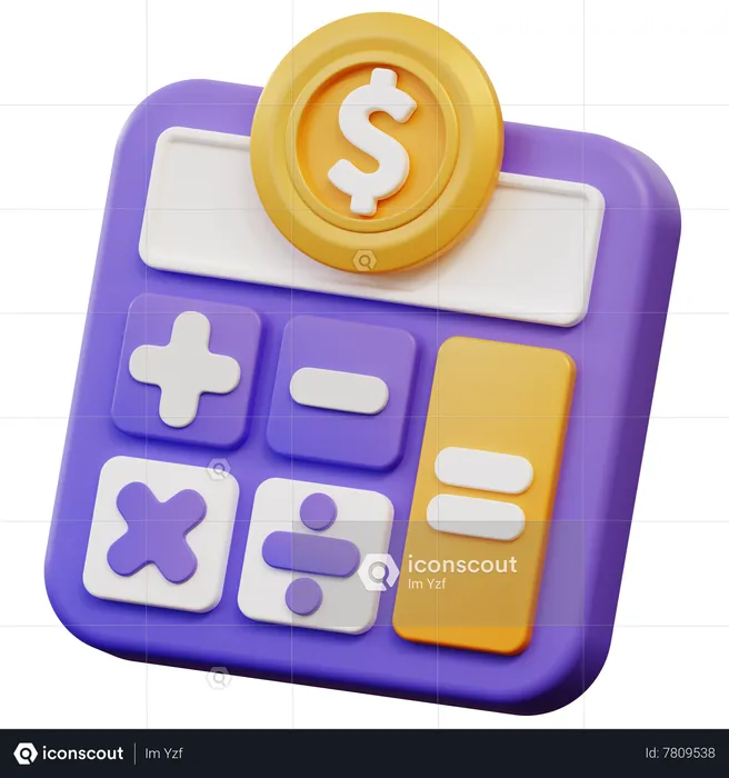 Money Calculation  3D Icon