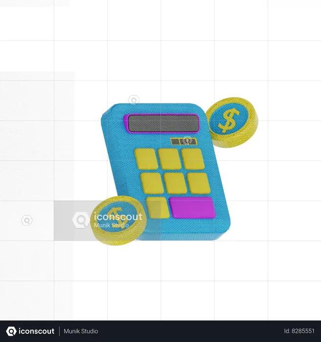 Money Calculation  3D Icon