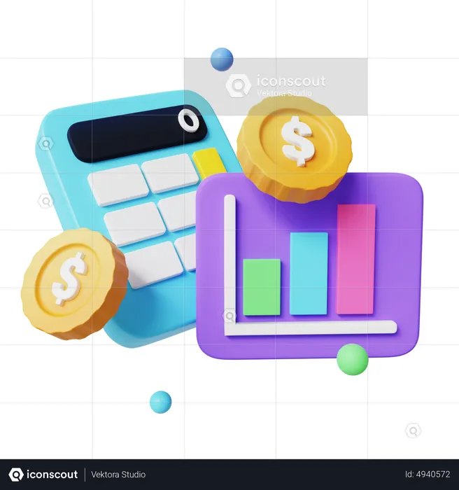 Money Calculator  3D Icon