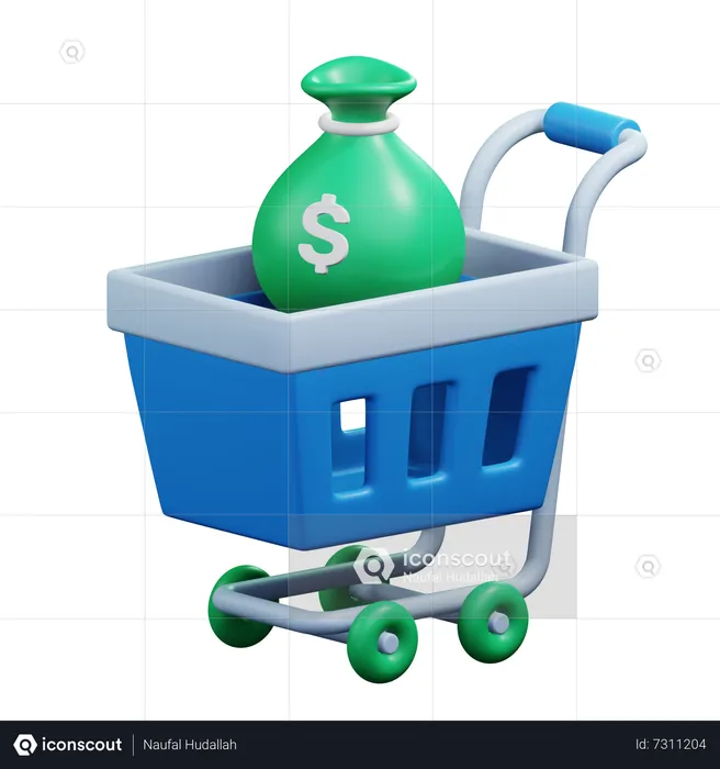 Money Cart  3D Icon