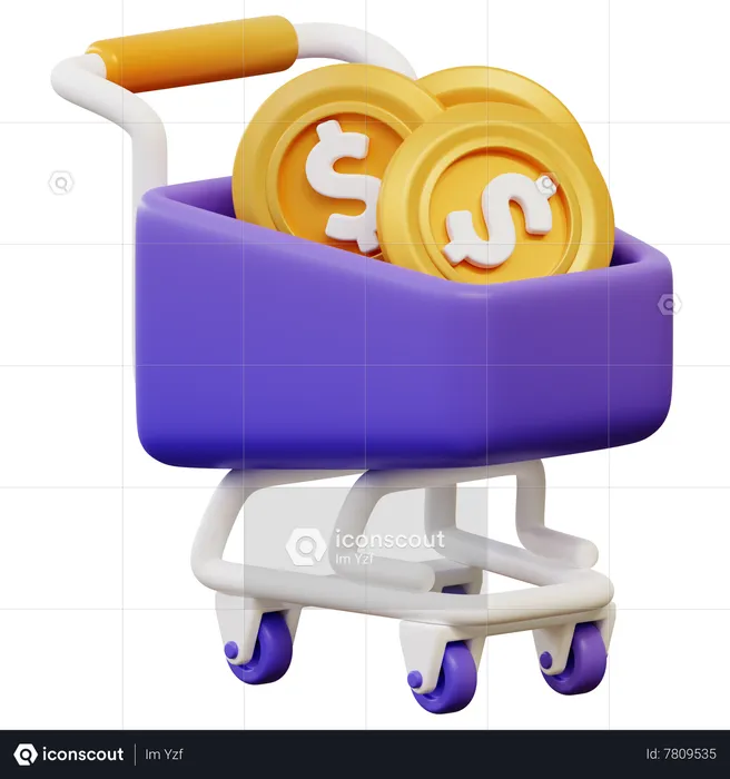 Money Cart  3D Icon