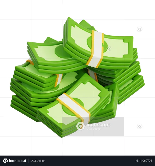 Money Cash Bundle3  3D Icon